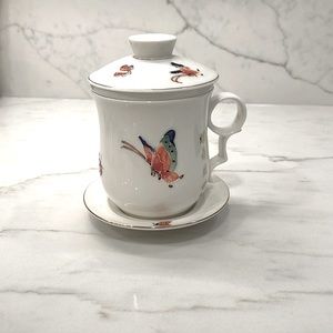 Teavana Enchanted Butterfly Teacup and Infuser Set